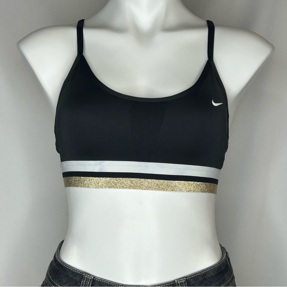 Nike Women’s Dri-Fit Icon Black Sports Bra, Small